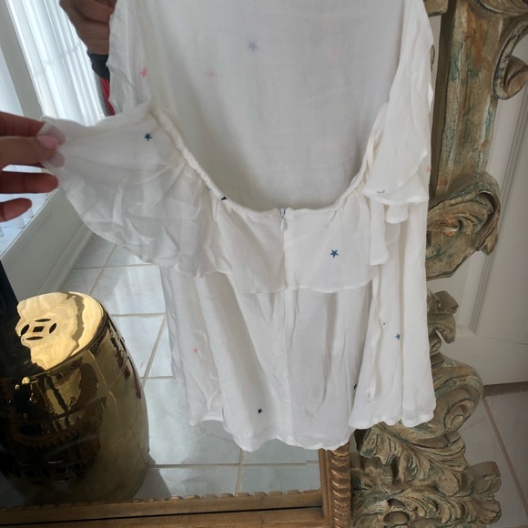 Wildfox Cut out back Red Blue Star Print Dress - Picture 6 of 8